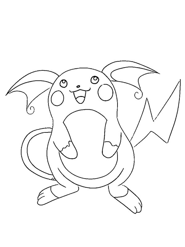 Raichu coloring page