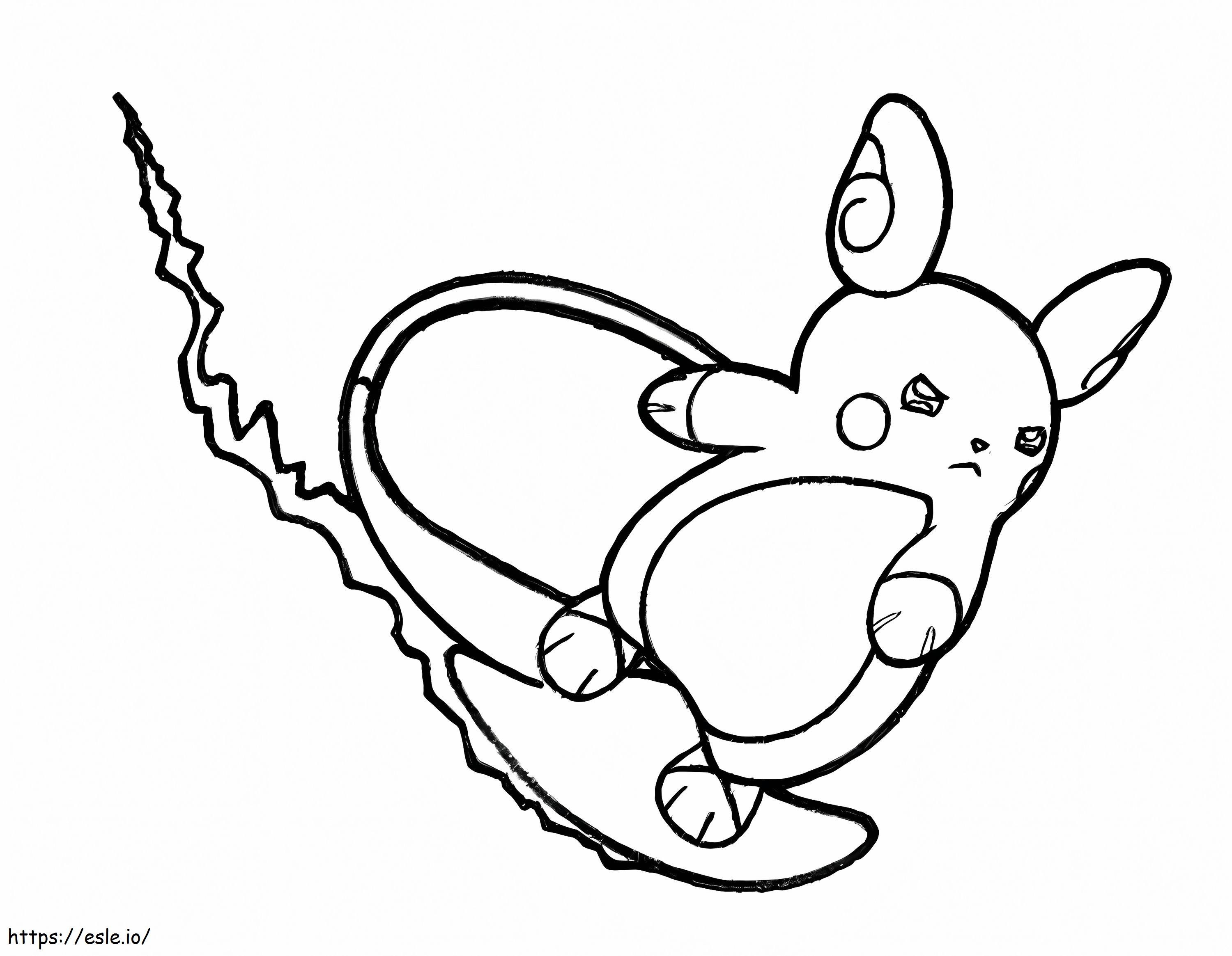 Raichu impresnante coloring page