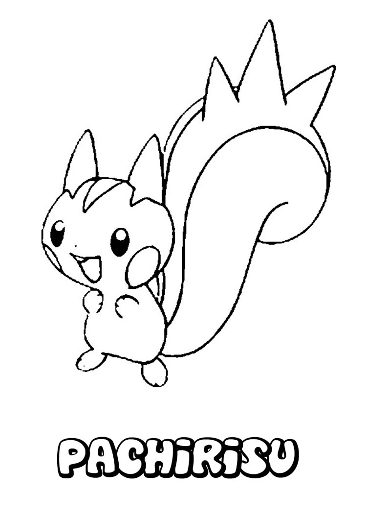 Pachirisu pokemon coloring page