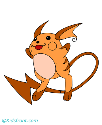 Raichu coloring pages for kids to color and print