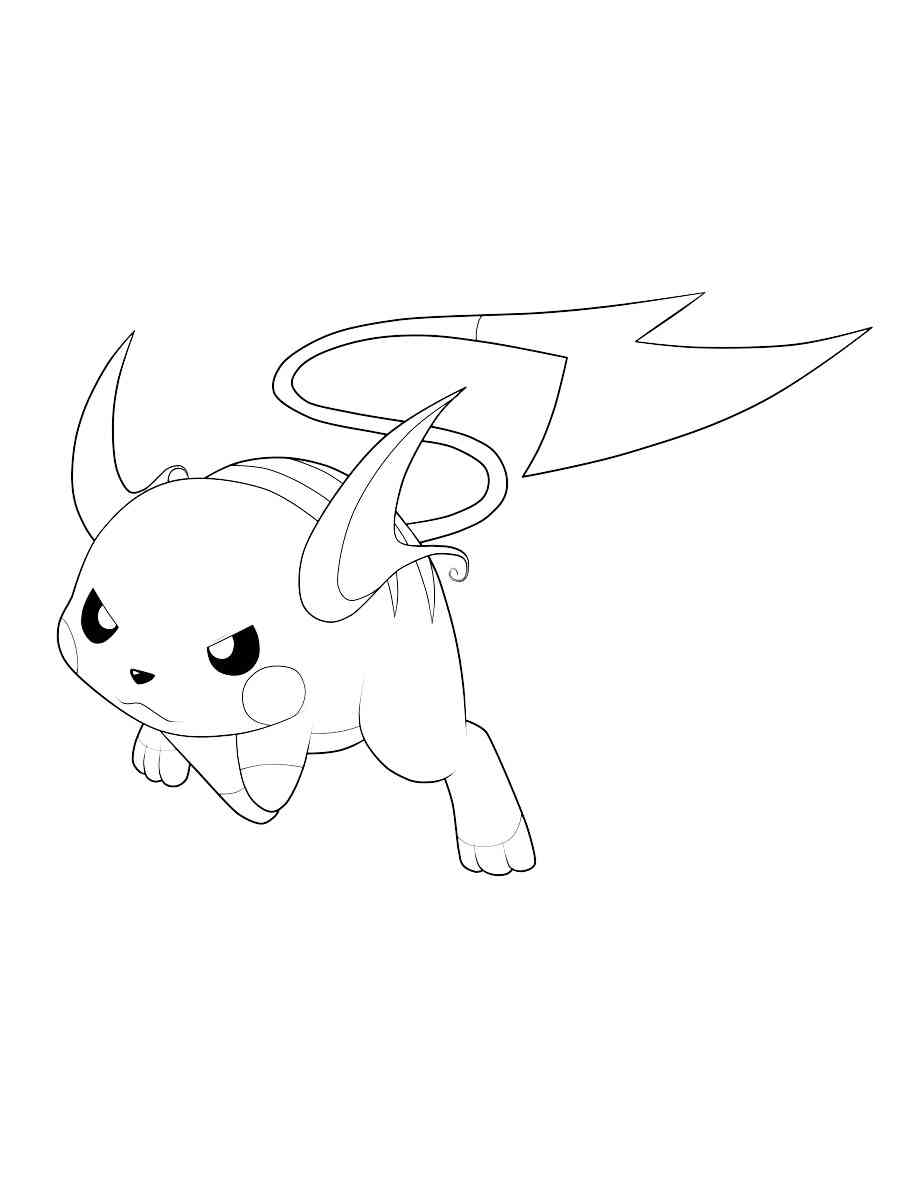 Pokemon raichu coloring pages