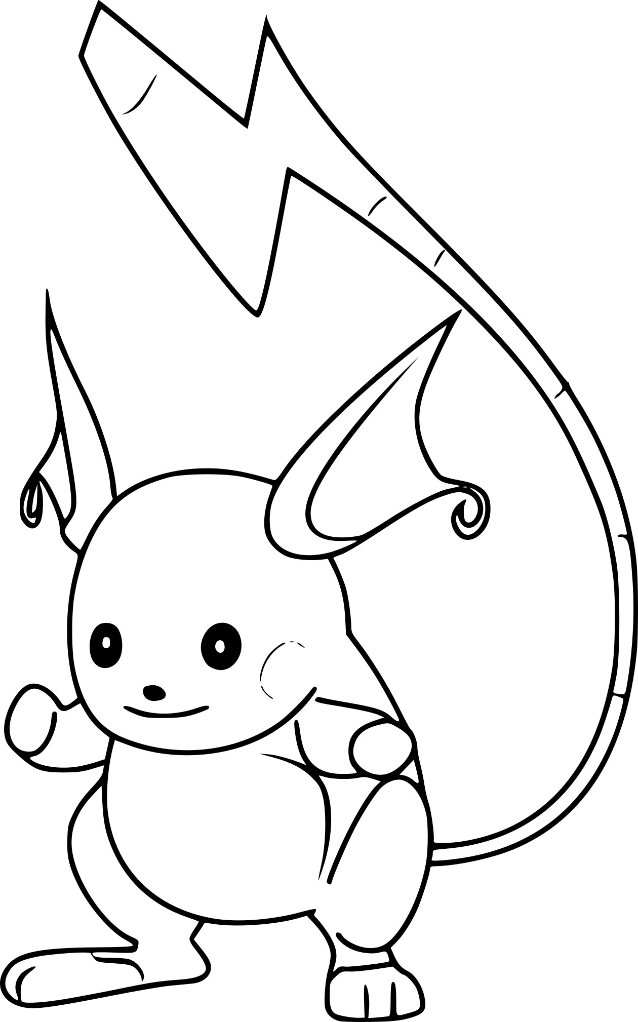 Raichu pokemon go coloring page