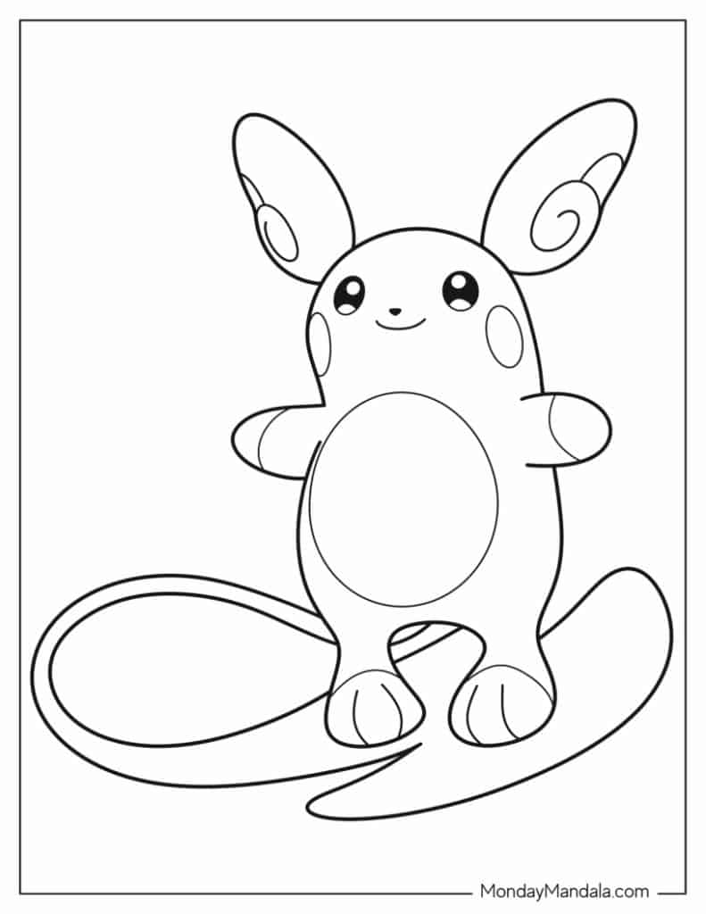 Pikachu coloring pages free pdf printables