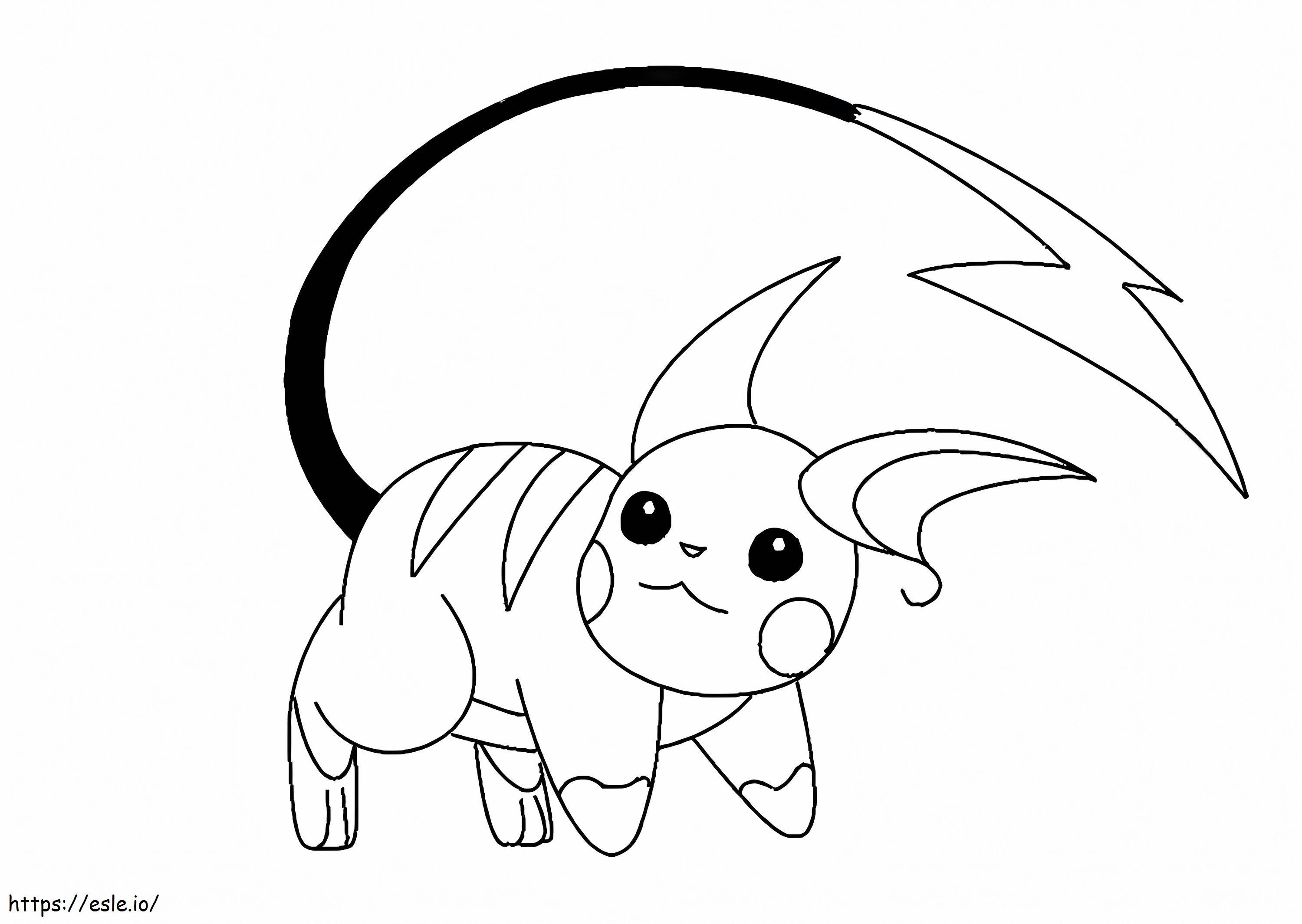 Pokemon raichu coloring page