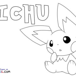 Pichu coloring pages printable for free download