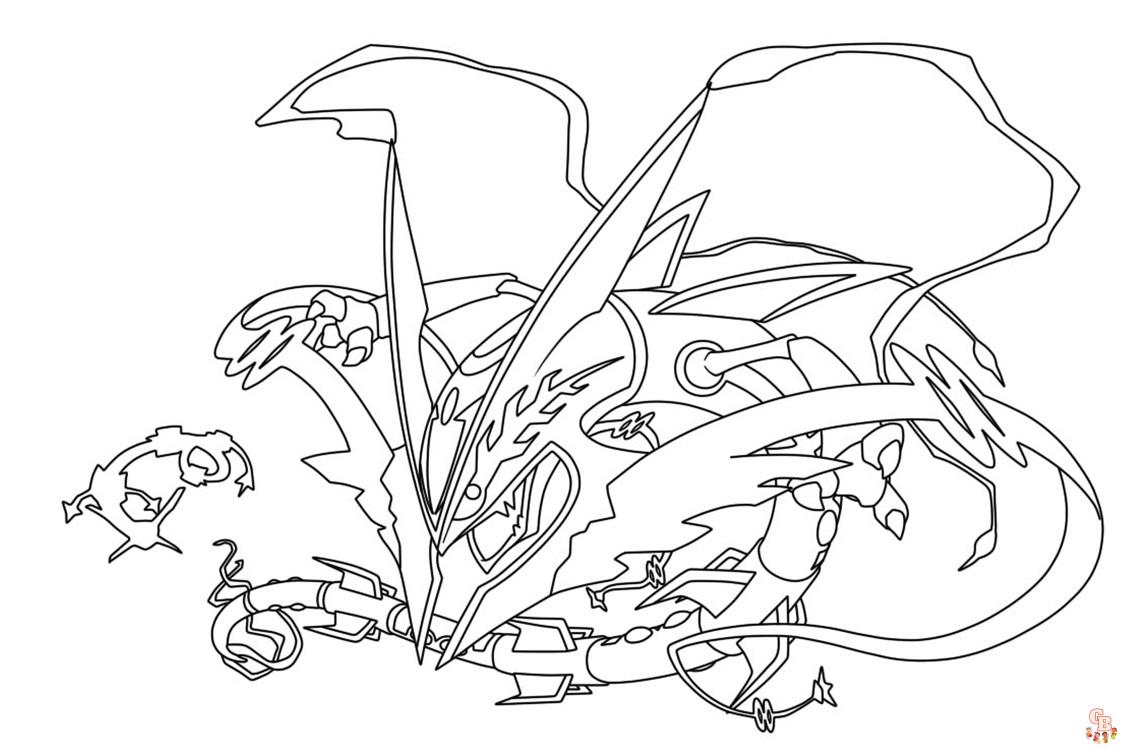 Fargelegg din vei til moro med rayquaza coloring pages