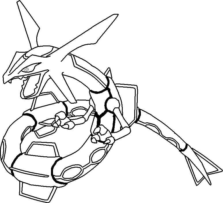 Printable rayquaza coloring pages