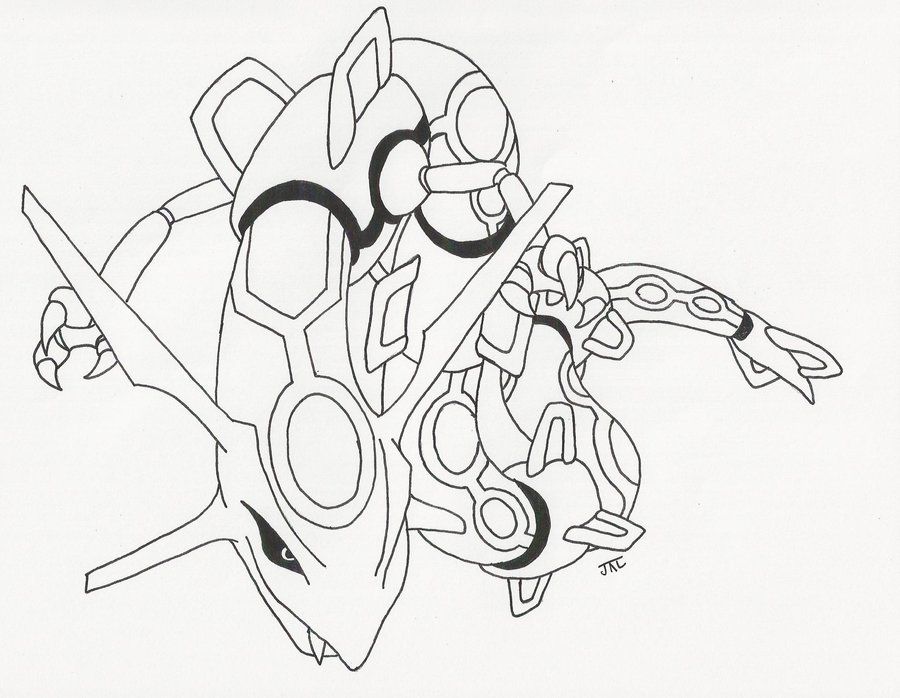 Printable rayquaza coloring pages