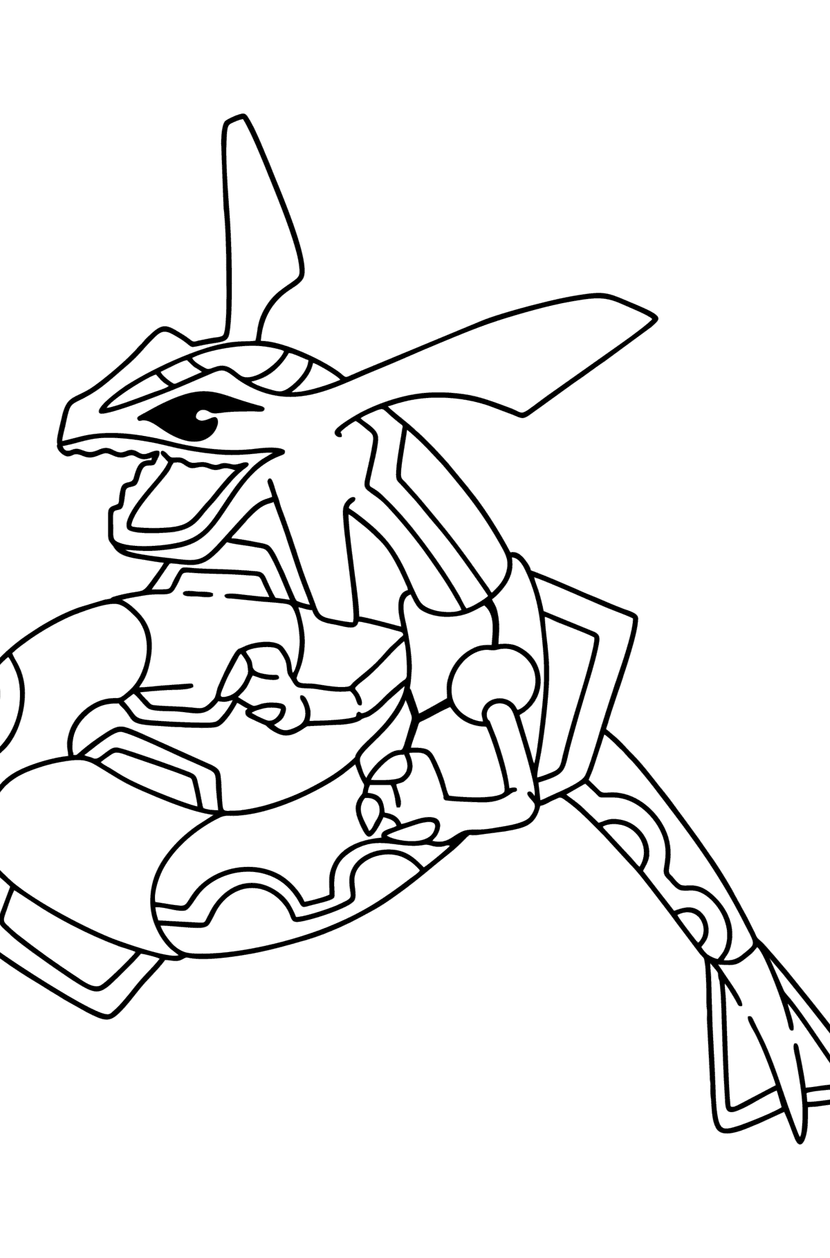 Coloring page pokemon go rayquaza â online and print for free