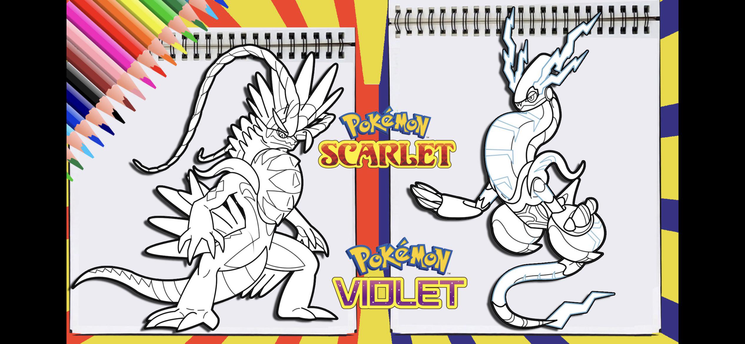 Scarlet and violet legendary pokemons miraidon and koraidon done by me rpokemonscarletviolet