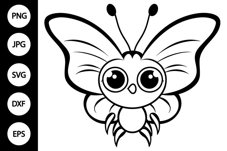 Outline butterfly svg coloring page