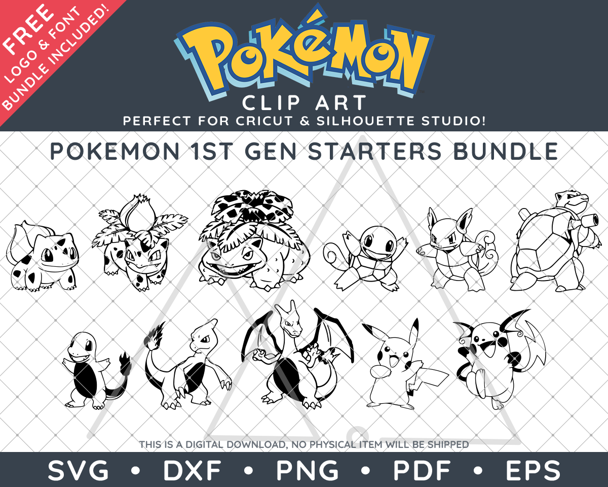 Pokemon clip art design svg dxf png pdf