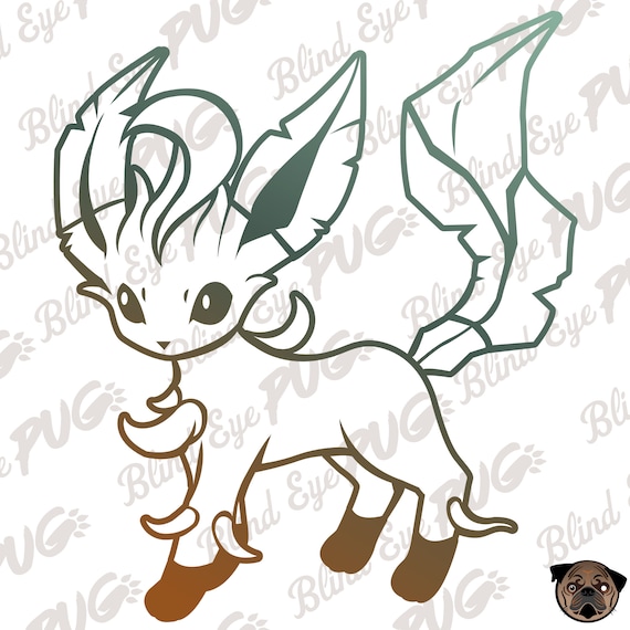 Leafeon svg flat pokemon smash brother eevee pikachu ashecatch them allpokãmon themed party car decal