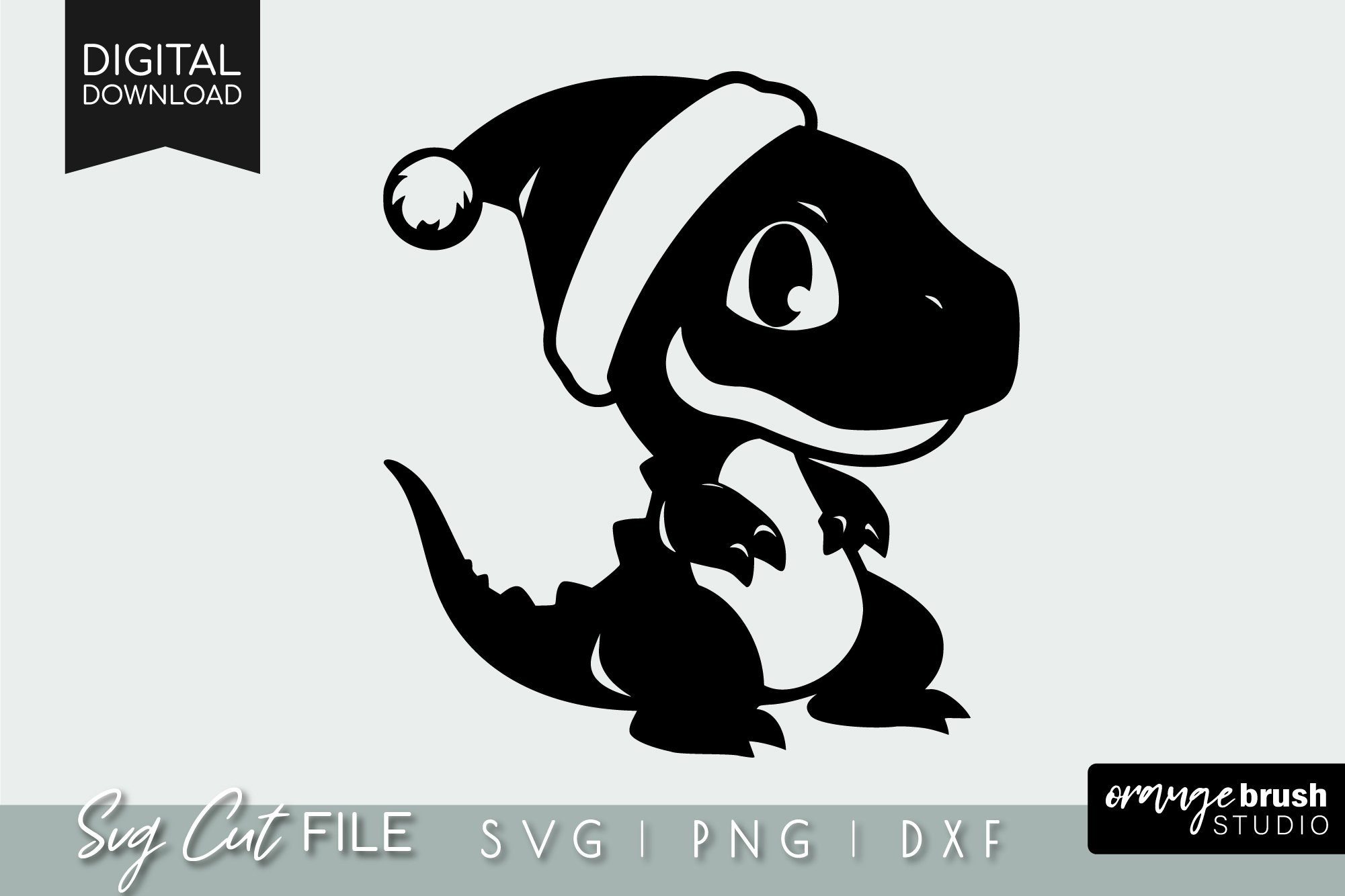 Christmas dinosaur svg cut file for cricut baby dinosaur