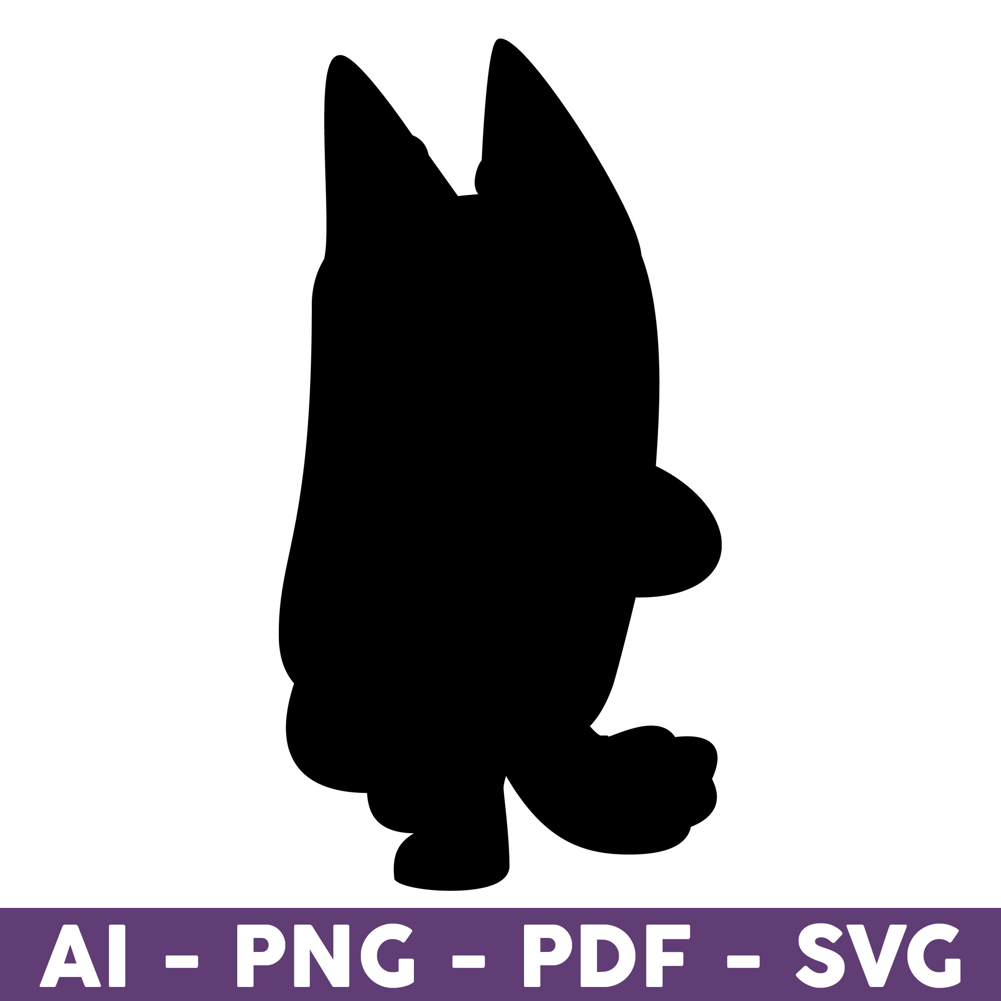 Bingo silhouette svg bluey and bingo svg bluey svg bluey