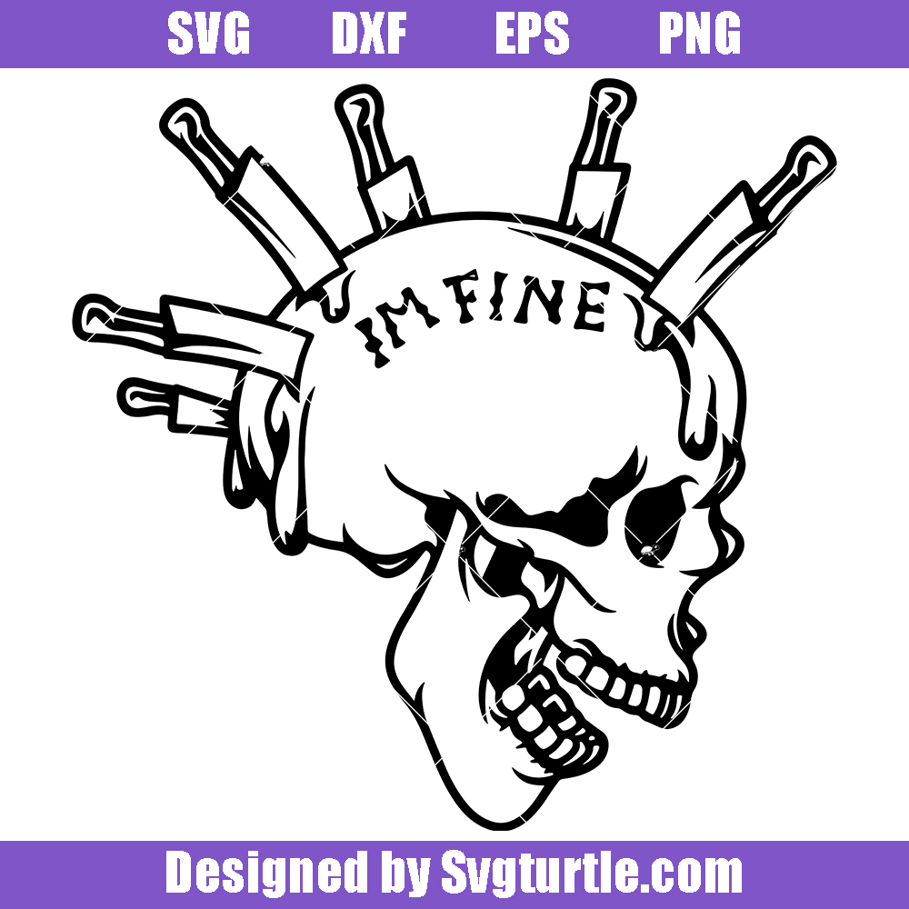 Im fine svg skull knife svg skull silhouette