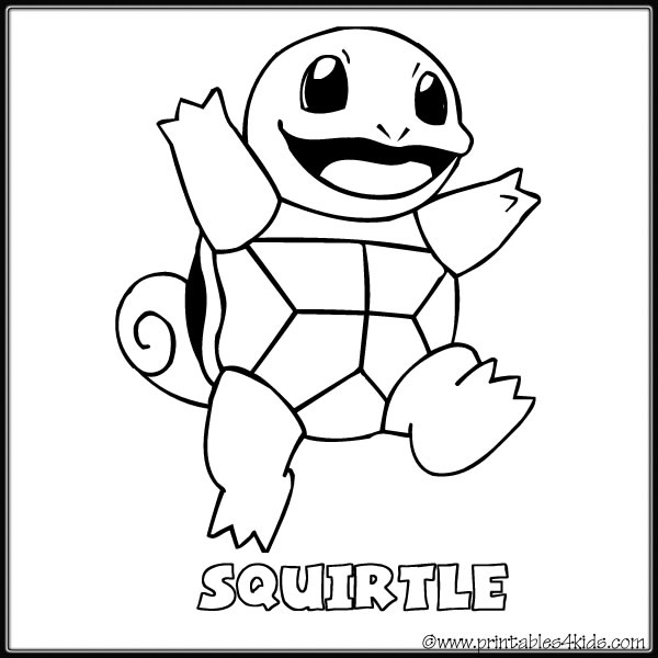 Pokemon squirtle coloring page â printables for kids â free word search puzzles coloring pages and other activities