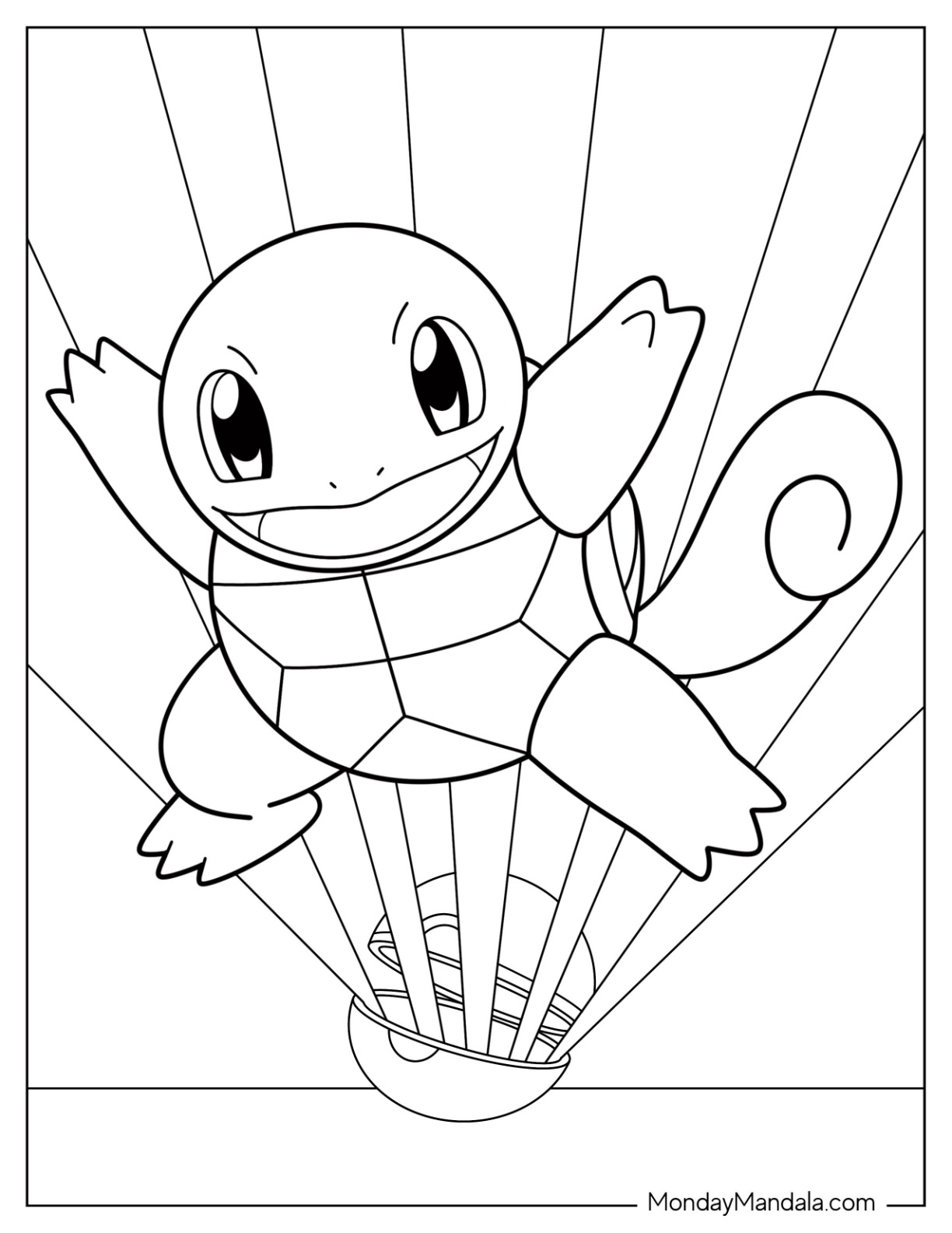 Squirtle coloring pages free pdf printables