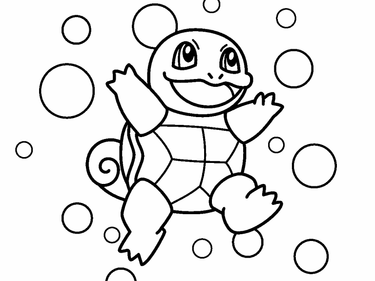 Squirtle pokemon coloring page