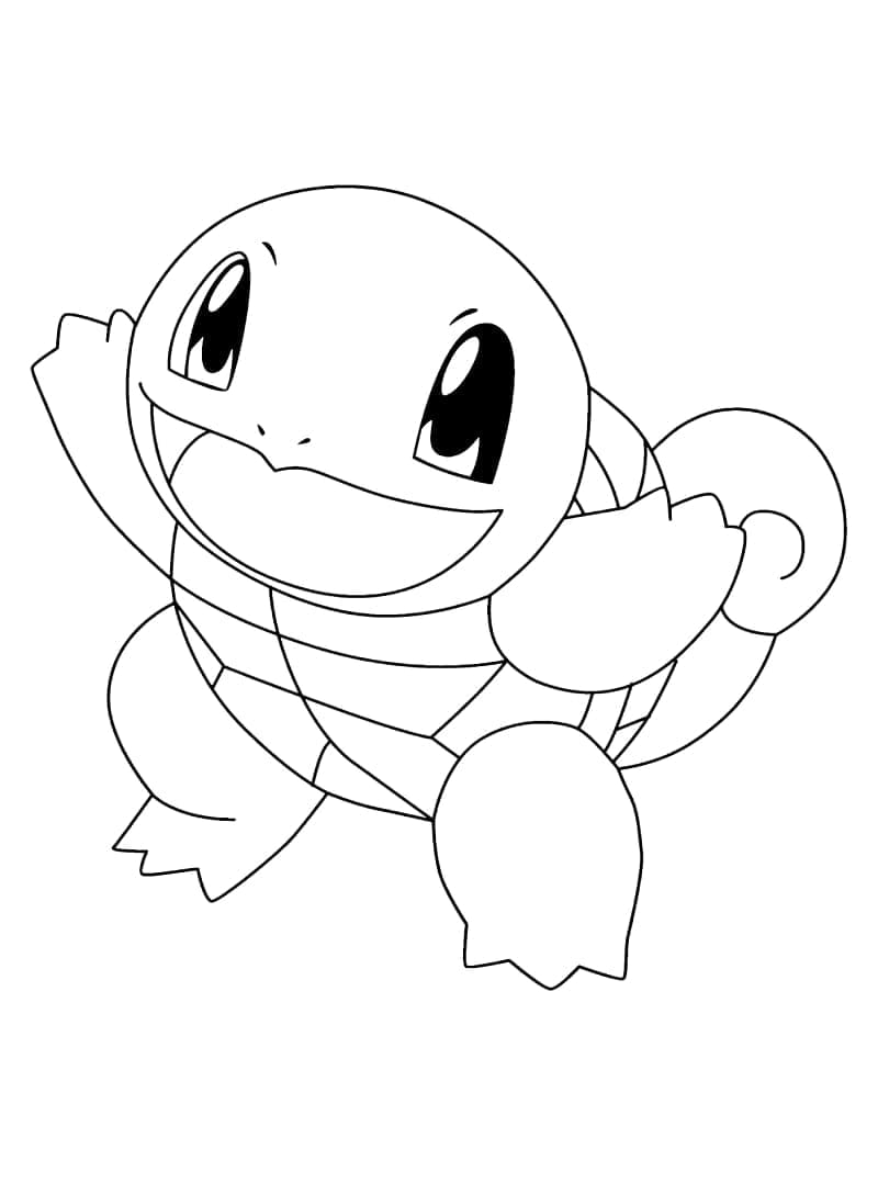 Cool squirtle coloring page