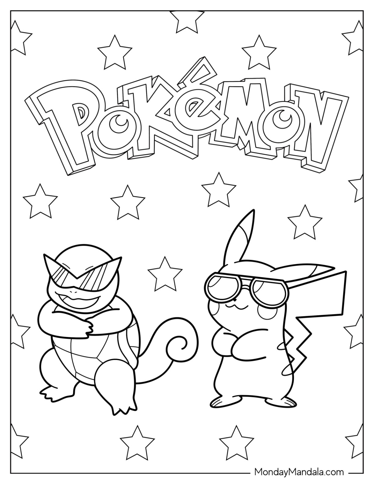 Squirtle coloring pages free pdf printables