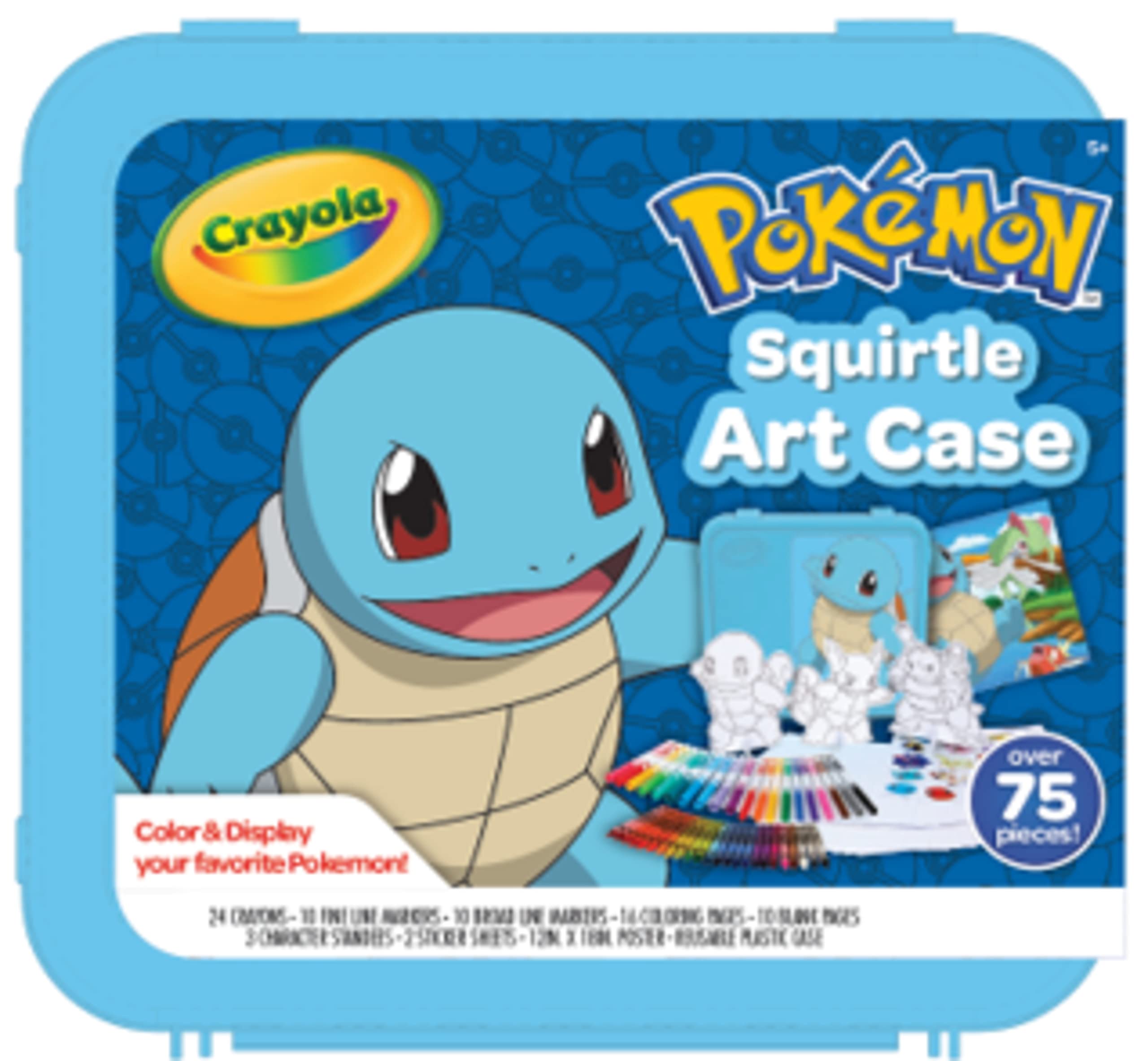 Crayola pokãmon squirtle coloring art case pcs coloring pages and markers gift for kids ages toys games