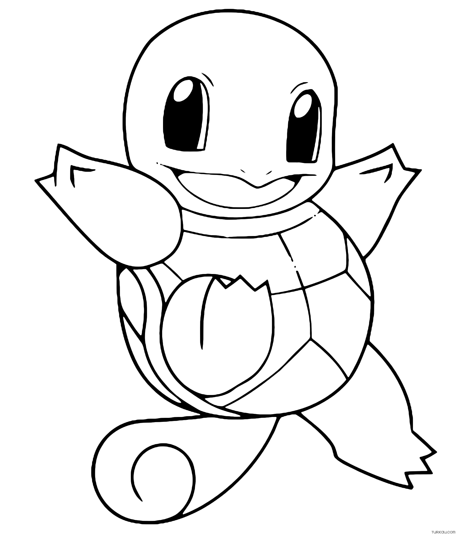 Pokemon squirtle jump coloring pages