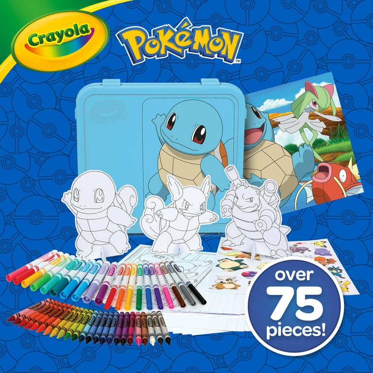 Crayola pokãmon squirtle coloring art case pcs coloring pages and markers gift for kids beginner child