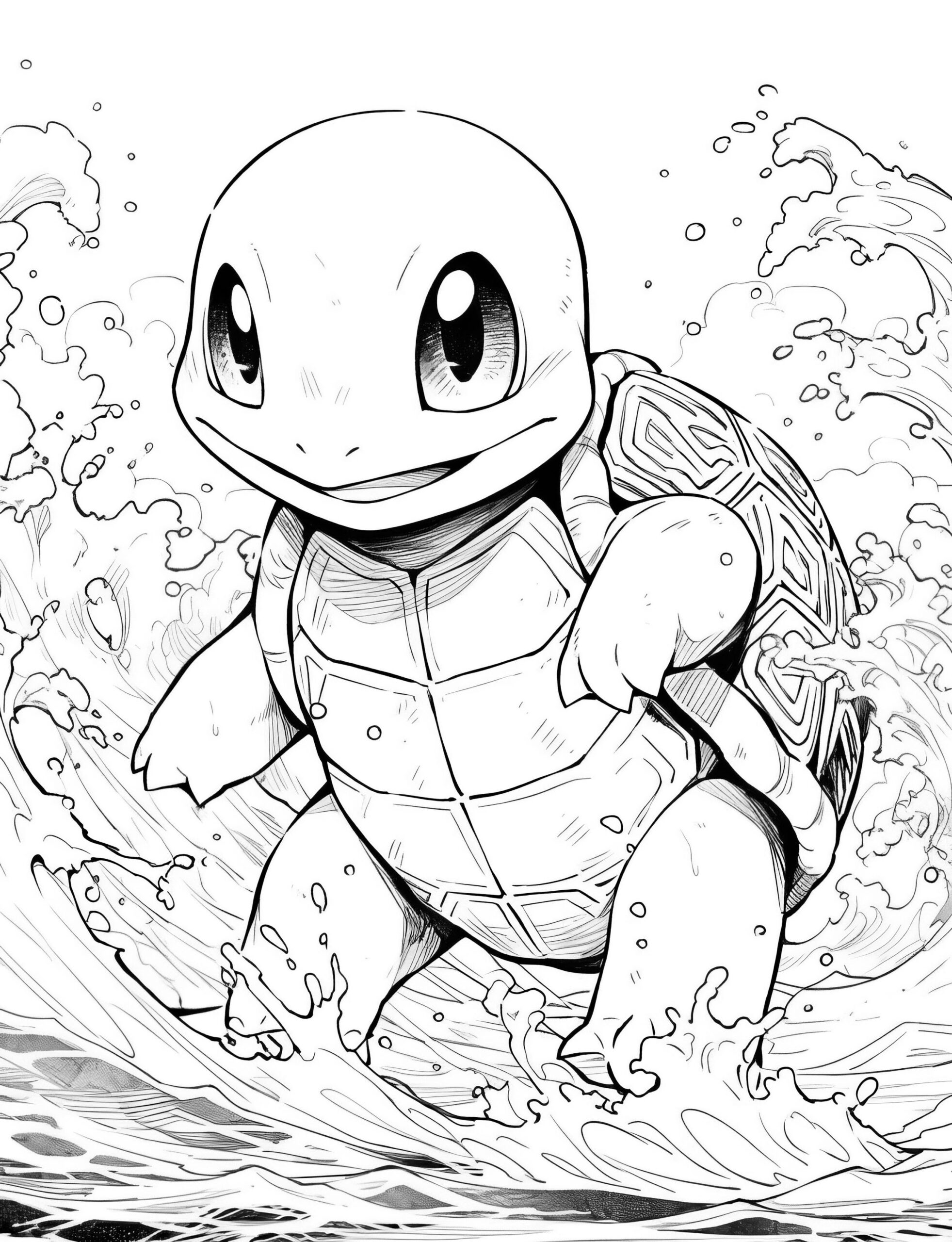 Squirtle coloring page