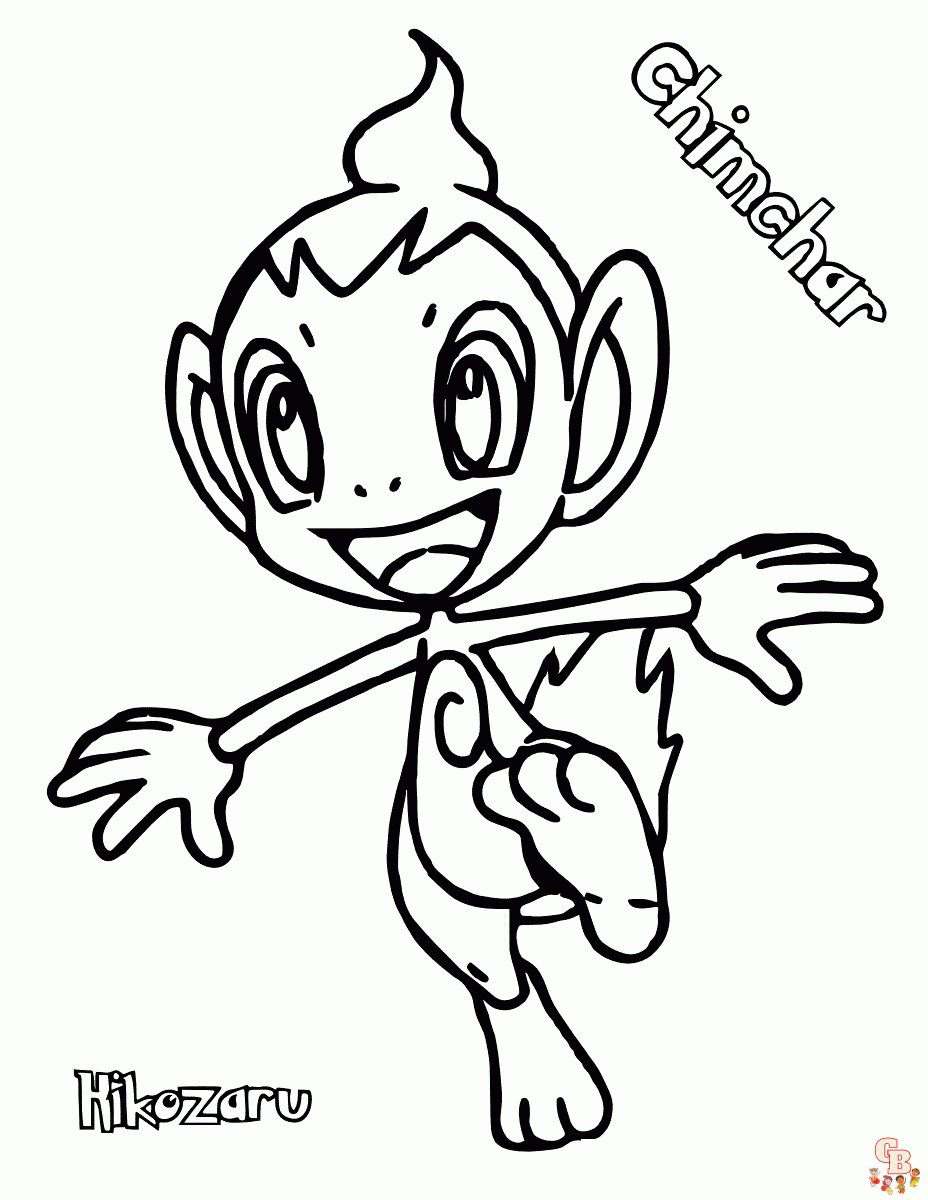 Pokemon chimchar coloring pages ignite your childs creativity