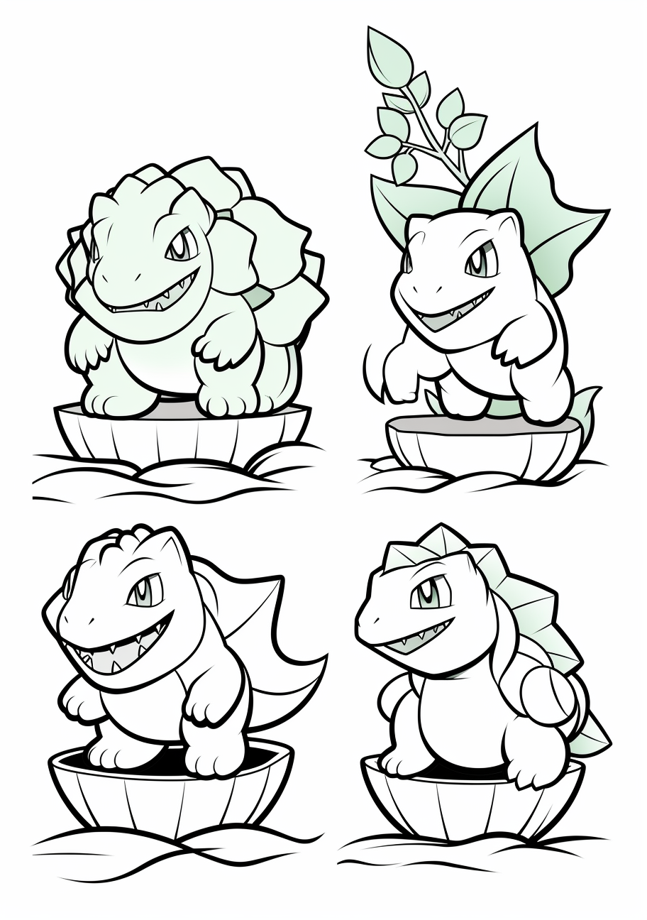 Starter pokemon coloring s