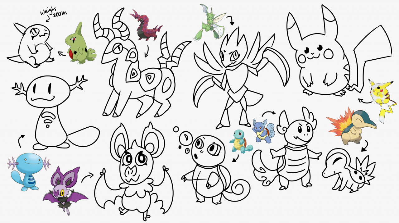 Drawing pokemon from memory by darbington