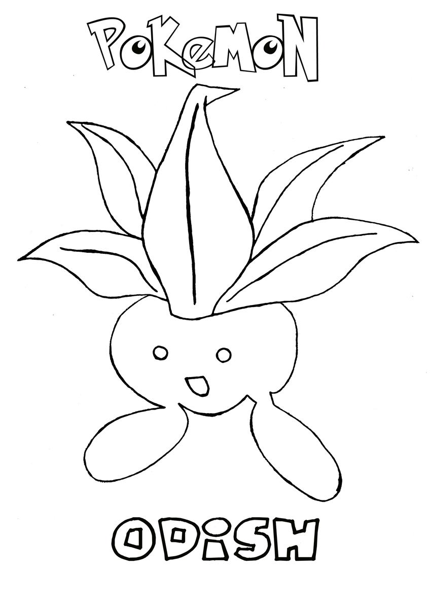 Odish pokemon coloring page