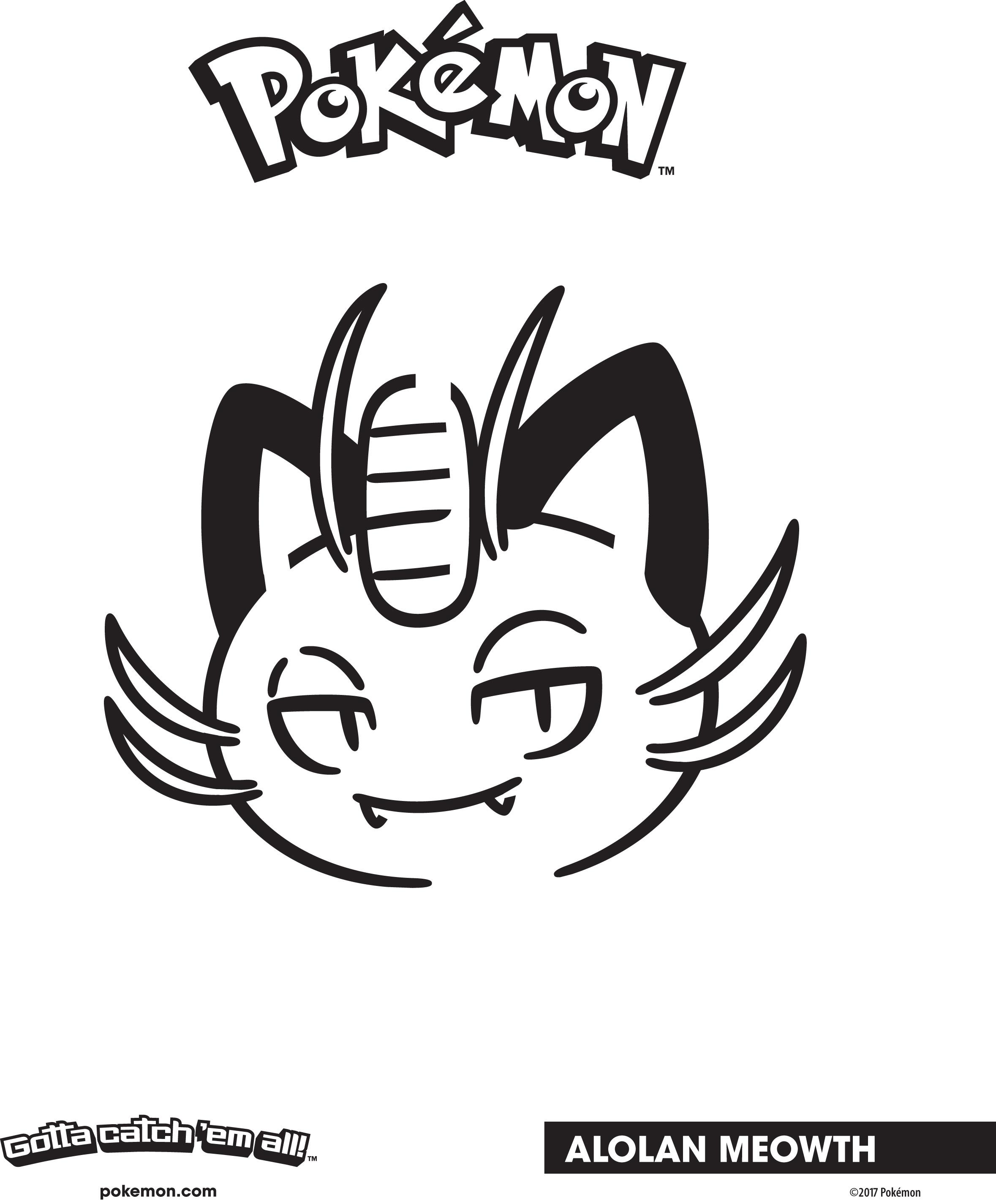 Pokemon meowth free pumpkin stencil