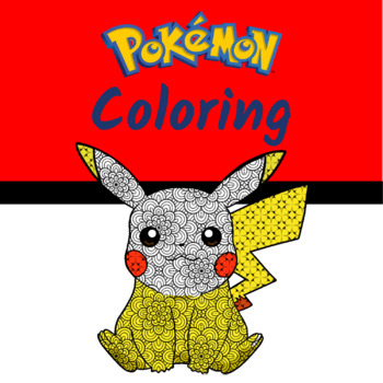 Pokemon coloring pages with beautiful pattern by kullapong sisakpratum