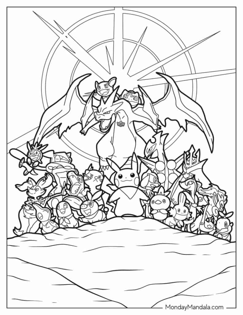 Pokemon coloring pages free pdf printables