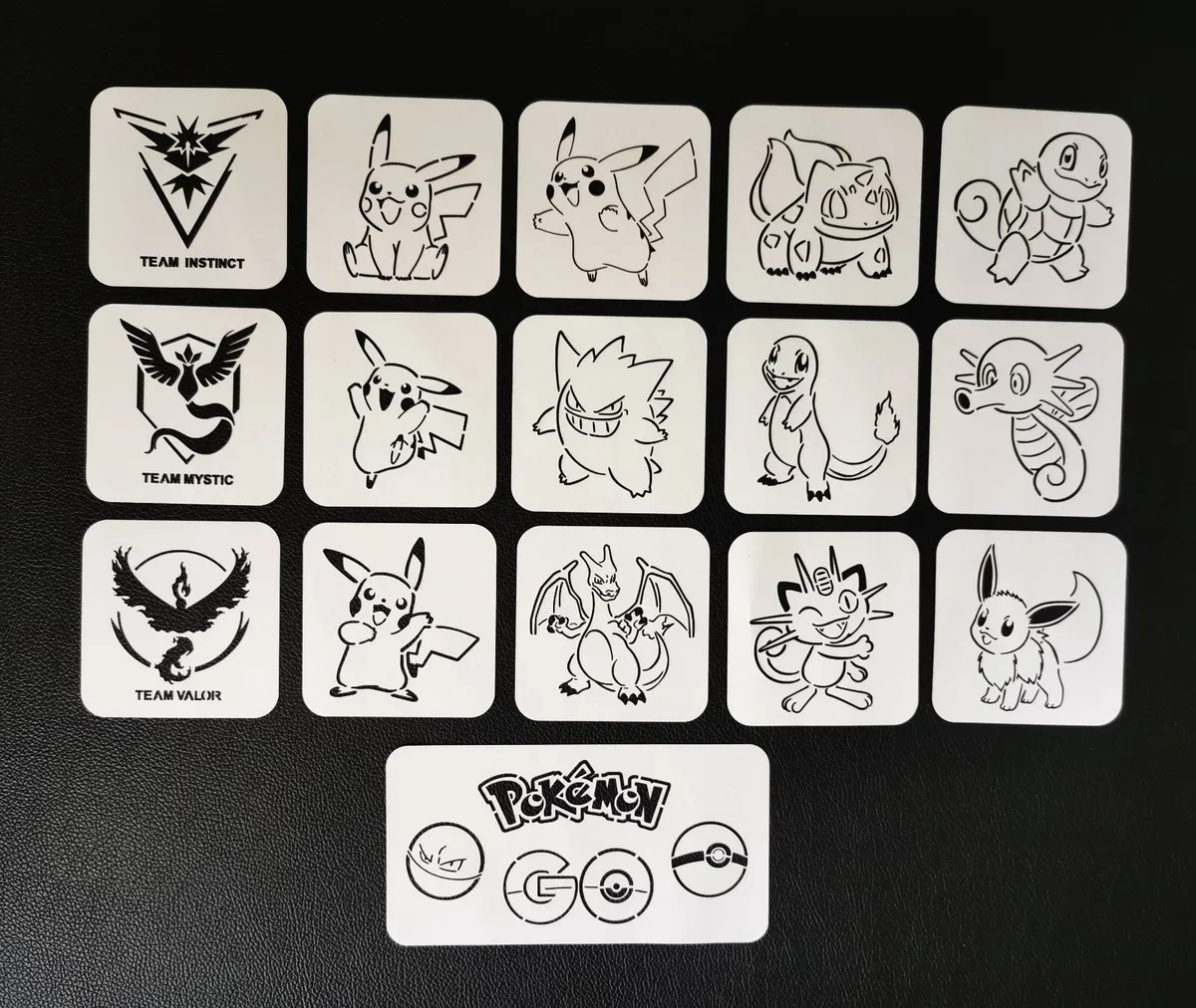 Pokemon stencil set mylar