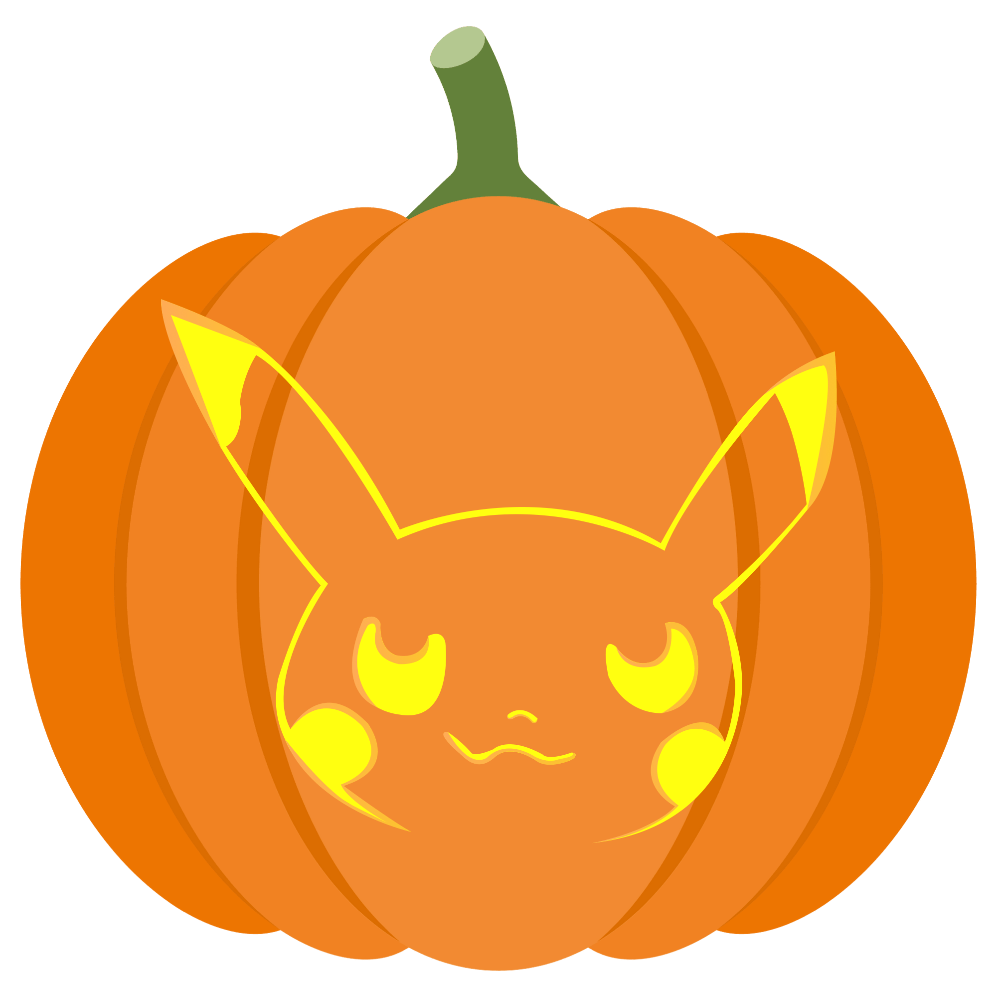 Pikachu pokemon pumpkin stencil free printable papercraft templates