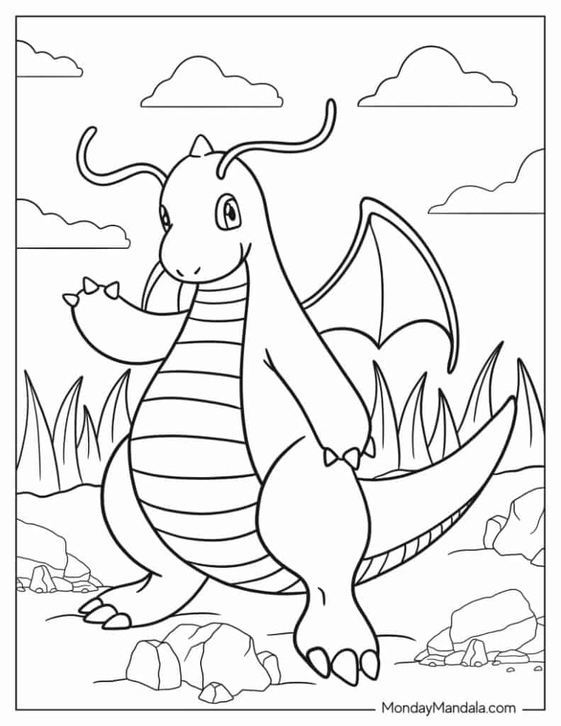 Dragon coloring pages free pdf printables