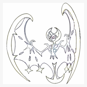 Lunala outline pokemon sun and moon animeeve on deviantart