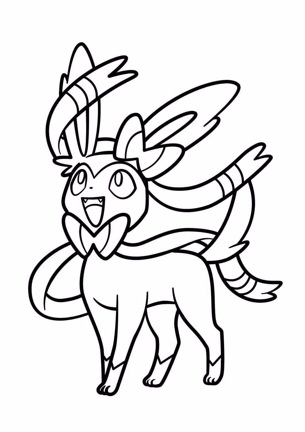 Vãr kreativ med sylveon coloring pages â gratis utskriftsark