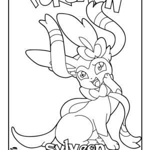 Sylveon coloring pages printable for free download