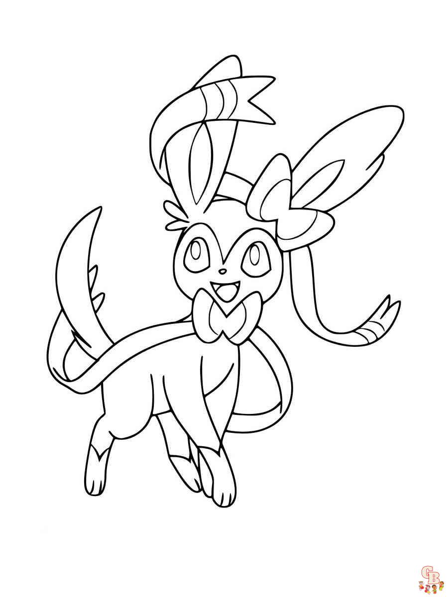 Vãr kreativ med sylveon coloring pages â gratis utskriftsark