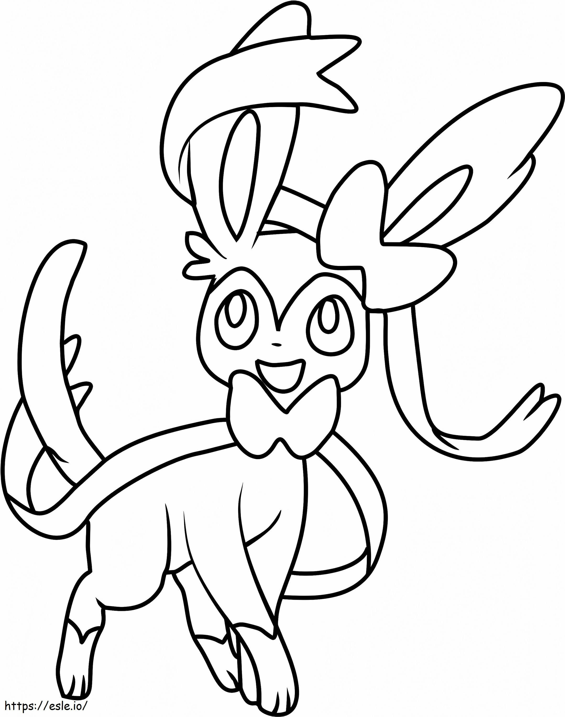 Sylveon pokemon coloring page