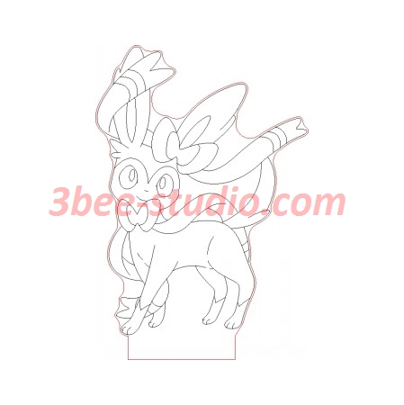 Sylveon pokemon d illusion lamp plan vector file