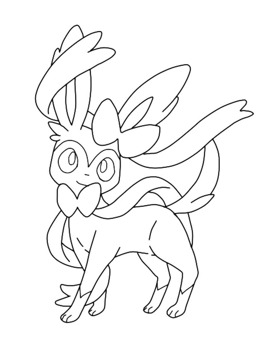 Sylveon pokemon coloring pages