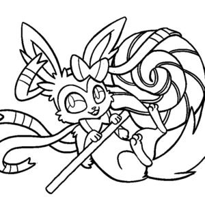 Sylveon coloring pages printable for free download