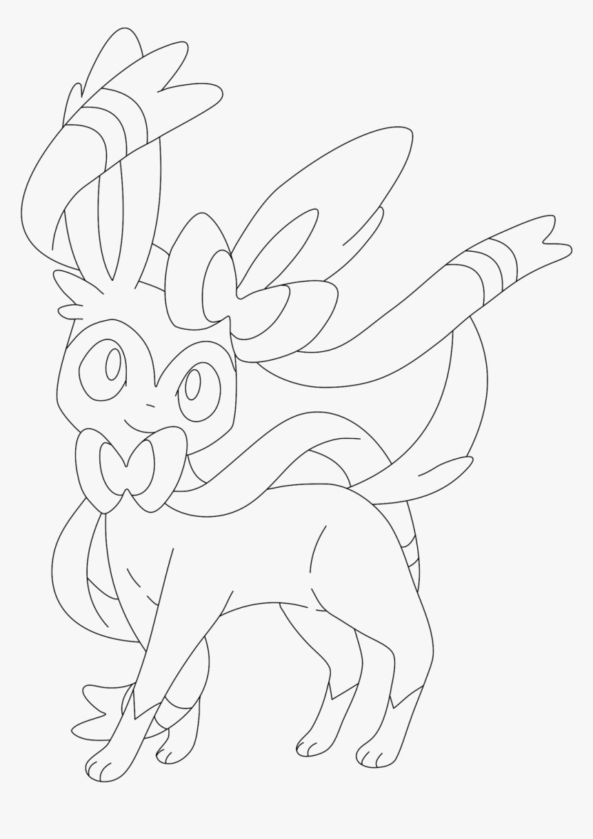 Pokemon sylveon coloring hd png download transparent png image