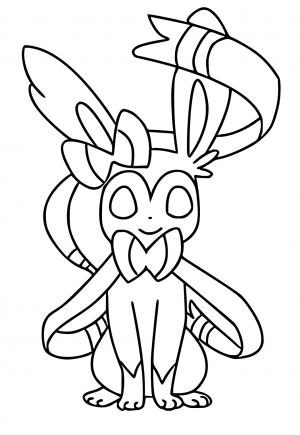 Free printable sylveon coloring pages for adults and kids