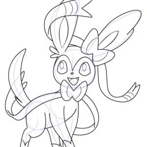 Sylveon coloring pages printable for free download